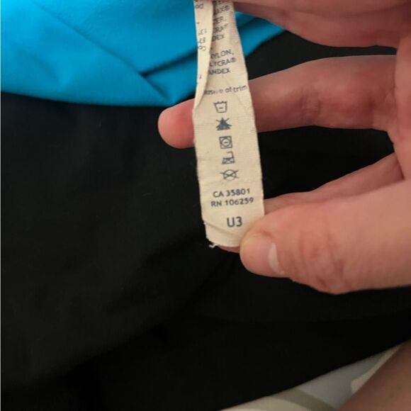 Lululemon Athletica Astro Wunder Under Crop Leggings Black/Blue/White Size 8 - Picture 6 of 7